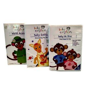 Baby Einstein DVD Set Lot Of 3: Baby Galileo Baby Da Vinci World Animals